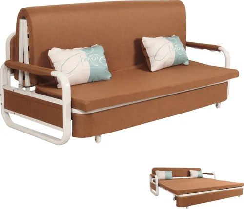 Mendler Schlafsofa HWC-M83 - Multifunktionales Sofa mit Schlaffunktion (175x182cm) und integriertem Bettkasten, ideal für flexibles Wohnen und Platzersparnis. Abnehmbare Bezüge für einfache Reinigung.