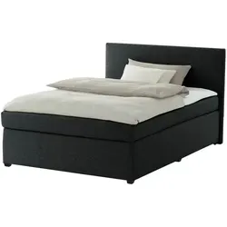 Boxspringbett H3 Duke mit Matratze und Topper - Hochwertiges Boxspringbett in Schwarz mit flächenelastischen Bonnellfederkernen und Schaumstofftopper. Ideal für erholsamen Schlaf. Maße: 147x104 cm. Erhalten Sie 10€ Willkommens-Gutschein bei Newsletter-Anmeldung!