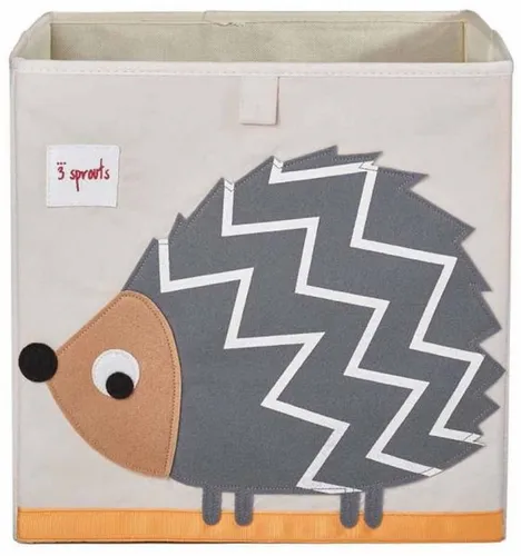 Sprouts Aufbewahrungsbox Igel 3 - Spielzeugkisten - Quadratische Aufbewahrungsbox aus 100% Polyester mit tierischem Igel-Design, perfekt für die kinderfreundliche Organisation im Kinderzimmer.