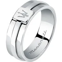 Maserati Iconic Herren Ring aus Stahl - JM422AVD12023 - Armbänder für Herren, eleganter Ring aus hochwertigem Stahl in Größe 23, ideal für stilbewusste Männer, kommt in der Originalverpackung.