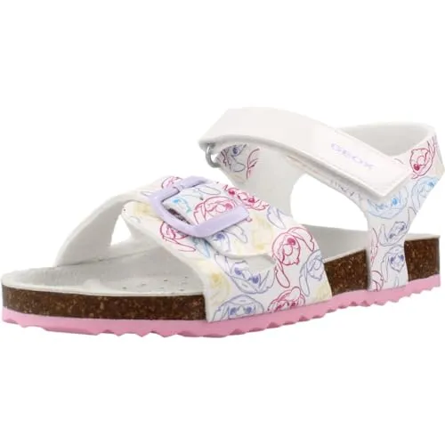 Geox Mädchen J Adriel Girl C Sandalen, C1364 White Dk Pink, 29 EU - Bequeme Sandalen für Mädchen mit atmungsaktivem Design, ideal für warme Tage. Perfekt für den täglichen Einsatz.