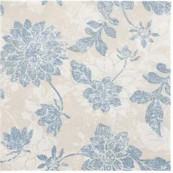 PAPSTAR Servietten "ROYAL Collection" 1/4-Falz 40 cm x 40 cm arktikblau "Flowers", 8 x 20 Stück 160 Stück