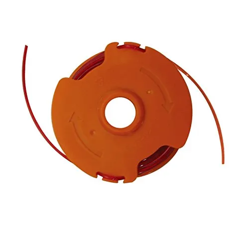 WORX WA0007 Rasentrimmer Faden – Strapazierfähige Ersatzfaden Spule für WORX Rasentrimmer - Ersatzfaden für WORX Rasentrimmer WG118E & WG119E. Mit 2x5m Länge und 1,65mm Ø sorgt er für präzise und zuverlässige Ergebnisse bei der Rasenpflege. Einfache Montage für eine schnelle Wiederherstellung der Schneidkraft.