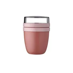 Mepal Lunchpot Ellipse Mini - Vivid Mauve - Praktische Brotdose mit zwei Fächern, ideal für Snacks und kleine Mahlzeiten. Aus robustem Material, perfekt für unterwegs.