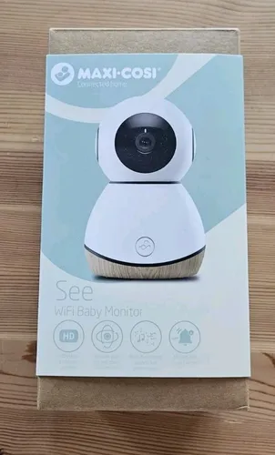 Maxi-Cosi See Babyphone - WLAN Babyphone mit Kamera und Audio - Babyphone mit 1080 px HD-Kamera, Tag- und Nachtsicht, 2-Wege-Kommunikation und Teil von Maxi-Cosi Connected Home für moderne Eltern.