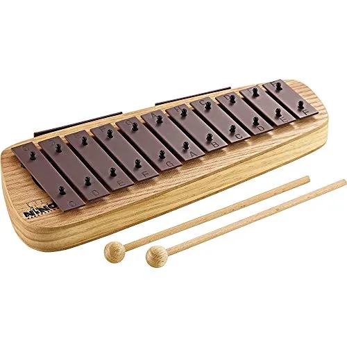 Nino Percussion NINO902 C - Dur Glockenspiel - Glockenspiele für Kinder ab 5 Jahren, mit robustem Holzkorpus und auswechselbaren Klangplatten aus Stahl für vielfältige Klänge.