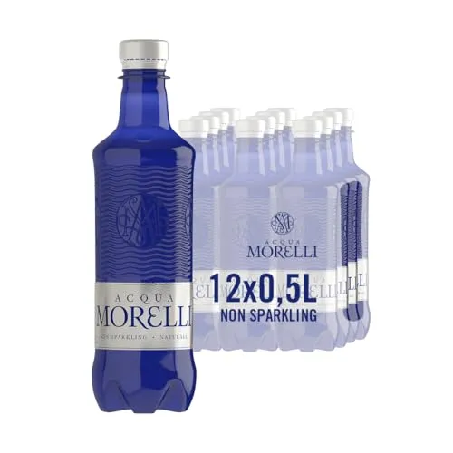 ACQUA MORELLI Still Mineralwasser - 12 x 0,5l PET Flaschen - Naturreines stilles Mineralwasser aus der ligurischen Bauda-Quelle, ideal für puren Genuss. Praktische PET-Flaschen für unterwegs, bruchsicher und leicht zu handhaben. Genießen Sie die sanfte Erfrischung!