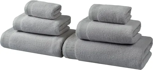 Handtuch Set OTTO HOME "Fenya" – Flauschige Premium Handtücher, 6-teilig, hellgrau - Genießen Sie luxuriösen Komfort mit dem 6-teiligen Handtuchset Fenya von OTTO HOME. Die weichen und saugfähigen Handtücher sind perfekt für Ihr Badezimmer und bringen elegantes Design in jeden Raum.