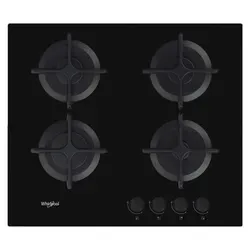 Whirlpool Płyta gazowa szklana AKT616NB - Kochfeld mit eleganter Glasoberfläche, ideal für modernes Kochen und einfache Reinigung.
