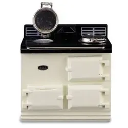 Miniatur AGA-Ofen 001.779/6 - Beige - Puppenhäuser, bezaubernder beiger AGA-Ofen, perfekt für Sammler und eine stilvolle Ergänzung jeder Miniaturküche