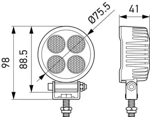 Hella Arbeitsscheinwerfer 1G0 357 111-002 - Frontscheinwerfer mit hoher Lichtleistung, ideal für professionelle Anwendungen und sicheres Arbeiten bei Dunkelheit.