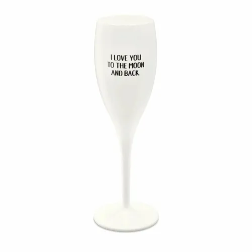 Koziol Superglas Cheers Sektglas I Love You To The Moon and Back Champagnerglas