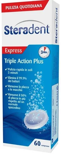 Triple Action Plus Steradent 60 Tabletten