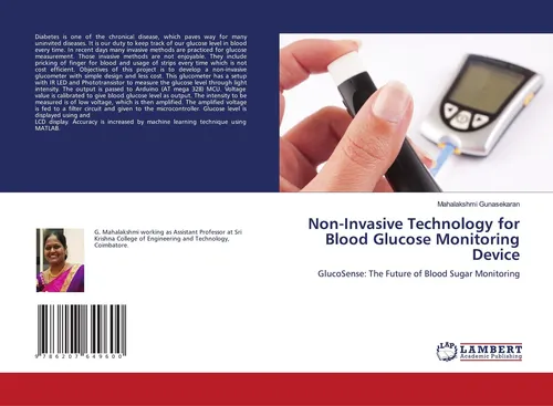 GlucoSense: Non-Invasive Blood Glucose Monitoring Device - Medizin, innovative nicht-invasive Technologie zur Blutzuckerüberwachung ohne Schmerzen oder Hautkontakt.