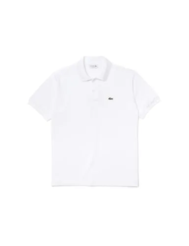 LACOSTE L1212 SHORT SLEEVED RIBBED COLLAR S Weiß - Poloshirt für Herren aus 100% Baumwoll-Petit-Piqué, zeitloses Design mit gesticktem Krokodil-Logo, perfekt für legere Anlässe und jeden Tag.