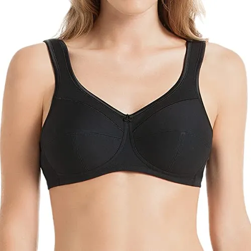 Anita Jana Entlastungs BH 105 D Schwarz - Funktionsunterwäsche mit elastischer Baumwollware und verstellbaren, weich gepolsterten Trägern für optimalen Tragekomfort.