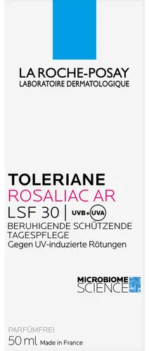 Roche-posay Toleriane Rosaliac Ar Lsf30 Creme - Arzneimittel für empfindliche Haut, schützt vor UV-Strahlen und Rötungen, ideal bei Rosacea, mit ultraleichter Textur und feuchtigkeitsspendendem Glycerin.