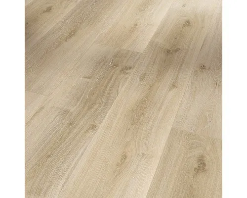 Parador Vinylboden Basic 5.3 Eiche Royal hell gekälkt - Hochwertiger Klick-Vinylboden in Holzoptik, ideal für Allergiker und Fußbodenheizungen. Feuchtraumgeeignet und einfach zu verlegen dank Comfort-Click-System.