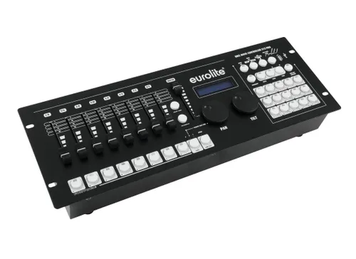 Eurolite DMX Move Controller 512 PRO - Professionelles DMX-Lichtsteuerpult für bis zu 24 Geräte, mit 512 DMX-Kanälen, integrierten Bewegungsmustern und USB-Datenspeicherung für kreative Lichtshows.