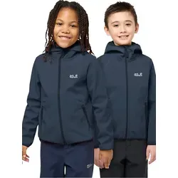 Jack Wolfskin FOURWINDS JACKET KIDS - Winddichte Softshelljacke für Kinder - Funktionsjacken, atmungsaktive und wasserabweisende Übergangsjacke für aktive Kids, ideal für Trekking und Wandern.