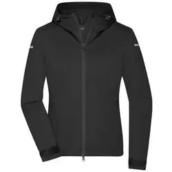 Damen Allwetter Softshell-Jacke JN1179 - James & Nicholson Black XL - Funktionsjacken, wasserabweisend und winddicht für optimalen Wetterschutz bei allen Aktivitäten, erhältlich in verschiedenen Farben und Größen.