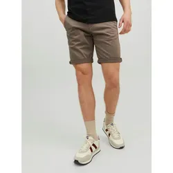 JACK & JONES Herren Chino Shorts Regular Fit 12165604, Falcon, L - Stylische Chinoshorts im Regular Fit mit variablen Aufschlägen. Der Stretchanteil sorgt für hohen Tragekomfort und optimale Bewegungsfreiheit.