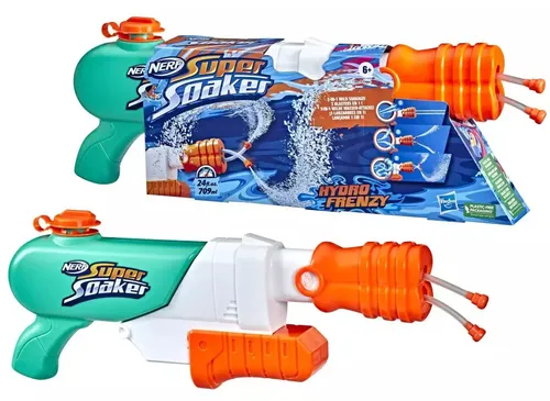 Nerf Super Soaker. Wyrzutnia na wodę Hydro Frenzy 3w1 Hasbro 5010993967780