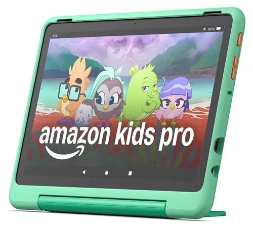Amazon Fire HD 10 Kids Pro Tablet - 32GB, Mintgrün | 13. Gen. - Tablet für Kinder mit 10 Zoll Bildschirm, 13 Std Akkulaufzeit und robustem Design. Ideal für Lernen und Spielen!