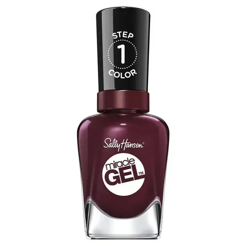 Sally Hansen Miracle Gel™ Nagellack 480 Wine Stock - 14,7 ml - Sally Hansen Miracle Gel™, 14,7 ml, für eine professionelle Maniküre zu Hause. Langanhaltende, intensive Farbe mit glänzendem Finish ohne UV/LED Lampe. Perfekt für stilvolle Nägel!