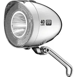 XLC Scheinwerfer LED Retro - 40 Lux, Reflektor & Sensor - Fahrradbeleuchtung mit 40 Lux Helligkeit, StVZO zugelassen und ausgestattet mit Sensor und Standlicht für optimale Sichtbarkeit und Sicherheit.