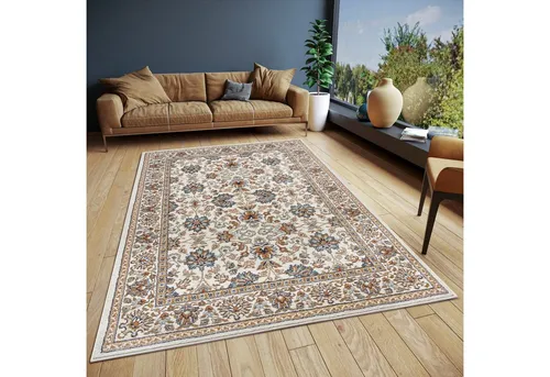HANSE Home Teppich Saraceni, Orientalischer Kurzflor-Läufer - Kurzflor-Teppich in Creme, maschinell gewebt aus strapazierfähigem Jute und Polypropylen, ideal für Wohnzimmer oder Schlafzimmer, pflegeleicht und fußbodenheizungsgeeignet.