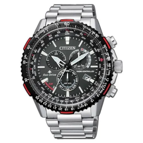 Citizen Herren Analog Quarz Uhr CB5001-57E - Edelstahl-Armbanduhr mit Chronograph, 20 bar Wasserdichtigkeit und Eco-Drive-Uhrwerk für umweltfreundliches Zeitmanagement. Perfekt für Sport und Alltag.