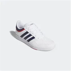 adidas Unisex Hoops 4.0 Schuhe, Cloud White Dark Blue Team Power Red 2, 44 EU - Herren-Sneaker mit regulärer Passform, strapazierfähigem Synthetikleder und atmungsaktivem Mesh für optimalen Tragekomfort.