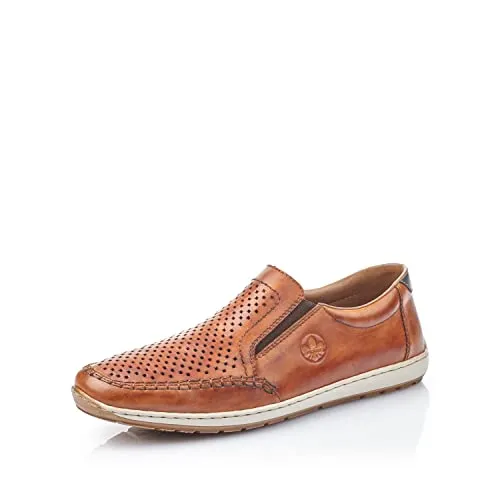 Rieker Herren Halbschuhe 08868 - Slipper & Mokassins für Herren, aus hochwertigem Leder mit bequemer Synthetiksohle für einen lässigen Look und höchsten Tragekomfort.