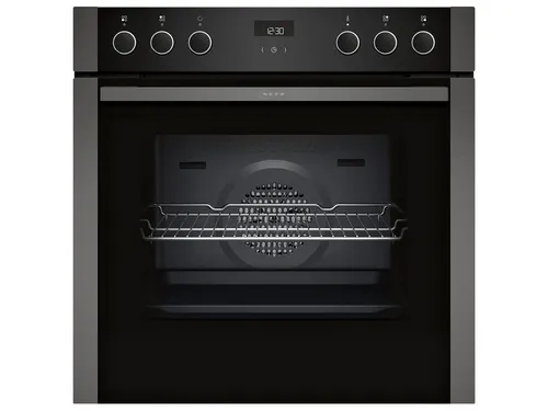 Neff E1ACE2AG3 N 50 Einbau-Herd, 60 x 60 cm, Graphite-Grey - Backöfen mit CircoTherm® Heißluftsystem für gleichzeitiges Backen auf bis zu 3 Ebenen. EasyClean® Reinigungshilfe sorgt für energiesparende Sauberkeit.