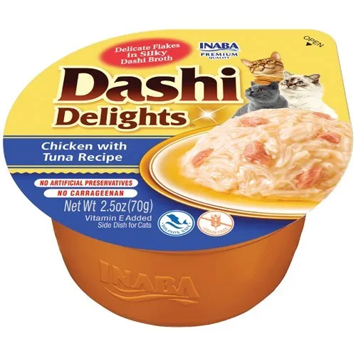 INABA Dashi Delights Hühner-Thunfisch-Bouillon - Katzenleckerli - 4262365730596