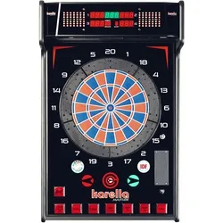 Karella Dartautomat "E-MASTER Wandgerät" - Schwarz - Dartscheibe für bis zu 4 Spieler in Turnierqualität, ausgestattet mit automatischer Spielerumschaltung und LED-Beleuchtung für optimale Spielbedingungen.
