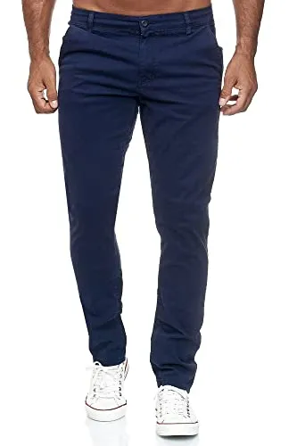 Tazzio Herren Chinohose Slim Fit Navyblau - Wanderhosen: Hochwertige und bequeme Slim Fit Chinohose mit Stretch für optimalen Tragekomfort, ideal für Büro und Freizeit.