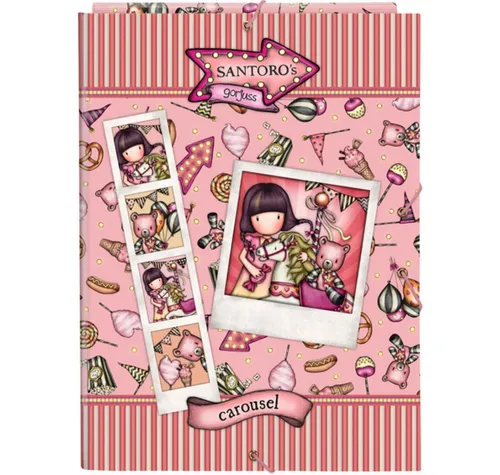safta Papierscheren Faltblatt Gorjuss Carousel Lachsfarben A4 (26 x 33.5 x 2.5 cm)