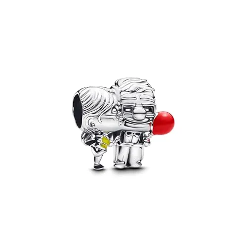 PANDORA Moments Disney Pixar Oben Carl & Ellie Charm - Bead Charms für Damen, aus hochwertigem Sterling Silber, inspiriert von der bewegenden Liebesgeschichte aus Disney Pixars Oben, perfekt für besondere Erinnerungen und Abenteuer.