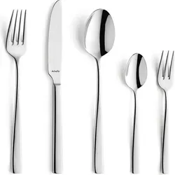 Amefa 1316 Fresh Besteckset für 6 Personen - 30-teiliges, hochwertiges Besteckset aus rostfreiem Edelstahl, spülmaschinenfest und ideal für festliche Anlässe. Perfekt für Geburtstage und Feiertage, um deinen Esstisch stilvoll zu schmücken.