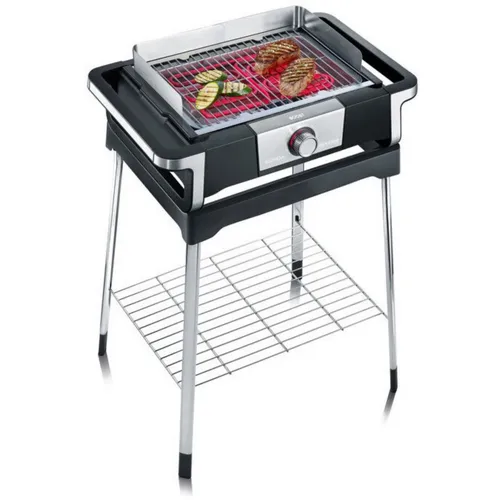SEVERIN SENOA BOOST S - Elektrogrill mit Standuntergestell, schneller Grillstart bis 500°C, sichere SafeTouch-Oberfläche und einfache Reinigung
