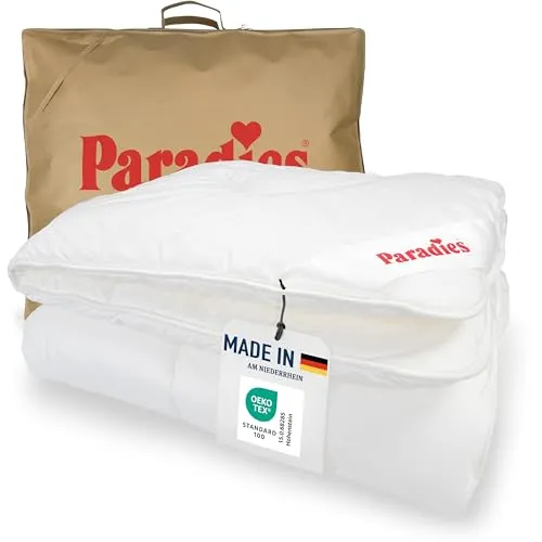 PARADIES Winterdecke 135x200 cm - Prima Duett Bio, Öko-Tex 100 Klasse 1, medizinisch getestet, kuschelig warm mit Aloe Vera Veredelung und umweltfreundlich waschbar