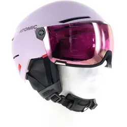 Atomic Savor Amid Visor HD Skihelm mit Visier - Hell-Grau - Größe S - Hochwertiger Skihelm mit integriertem Visier, optimaler Schutz und Komfort für unbeschwerte Abfahrten. Ideal für Skifahrer, die Wert auf Sicherheit legen.