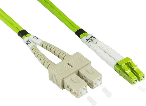 Alcasa LW-8005LS5 InfiniBand/Glasfaserkabel 0,5 m LC SC Grün