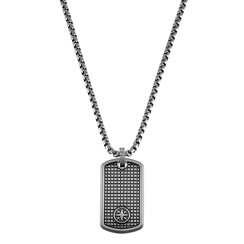 s.Oliver Herren Kette mit Kompass Anhänger - Elegante Edelstahl-Halskette (55+5 cm) mit Kompass-Symbol, geliefert in einer Geschenkbox. Ein stilvolles Schmuckstück, das als zeitloses Geschenk überzeugt.