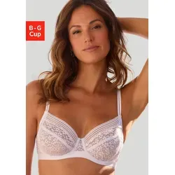 Nuance Bügel-BH aus weicher Jacquardspitze mit edlem Herz-Accessorie, Dessous weiß 100