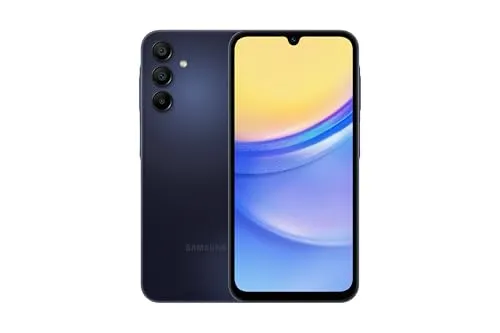 Samsung Galaxy A15 - 128 GB Smartphone in Dunkelblau, 5G, 6,5 Zoll Full-HD-Display, ideal für Filme und Serien mit 5.000-mAh-Akku