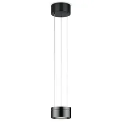 Helestra LED-Pendelleuchte ODA in Schwarzchrom - Elegante Pendelleuchte aus Aluminium mit 25 Watt, warmweißem Licht (2700K) und einstellbarer Höhe von 50-200cm, ideal für stilvolle Raumbeleuchtung.