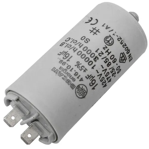 Anlaufkondensator Motorkondensator 16µF 425V 36x70mm Stecker 6,3x0,8mm Ducati 41